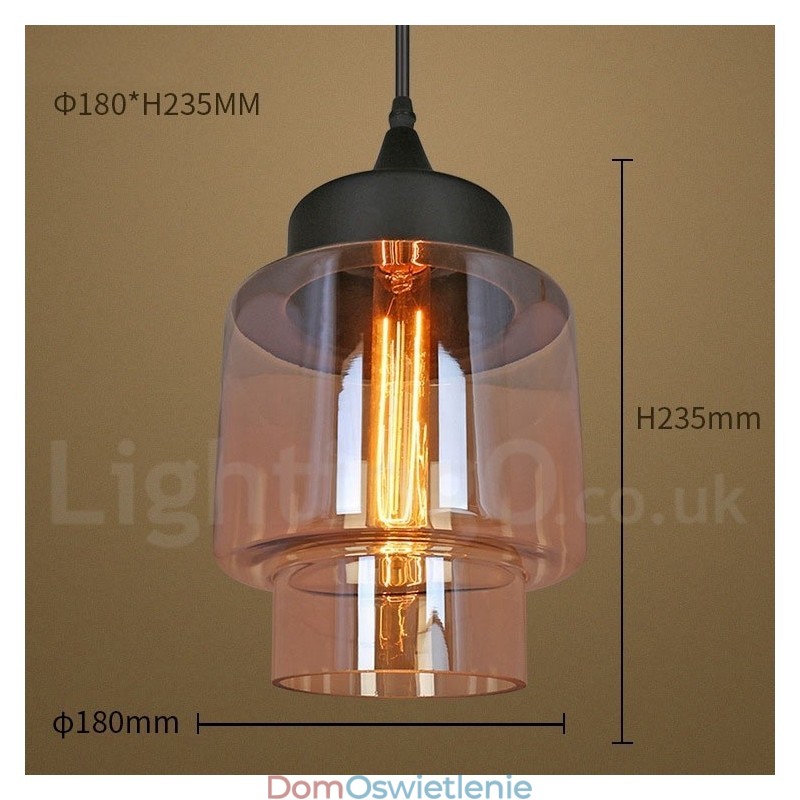 Rustykalna szklana lampa wisząca europejska lampa wisząca do salonu