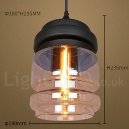 Rustykalna szklana lampa wisząca europejska lampa wisząca do salonu