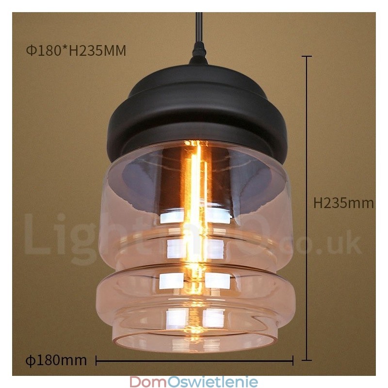 Rustykalna szklana lampa wisząca europejska lampa wisząca do salonu