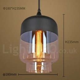 Rustykalna szklana lampa wisząca europejska lampa wisząca do salonu