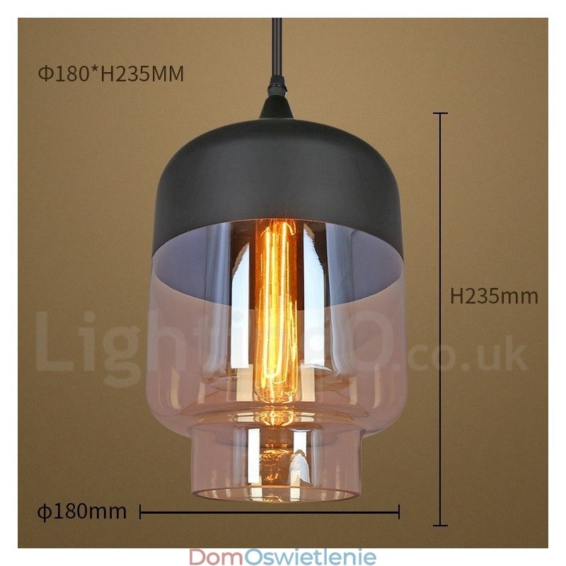 Rustykalna szklana lampa wisząca europejska lampa wisząca do salonu