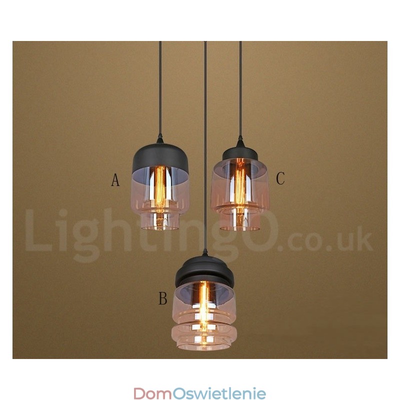 Rustykalna szklana lampa wisząca europejska lampa wisząca do salonu