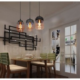 Rustykalna szklana lampa wisząca europejska lampa wisząca do salonu