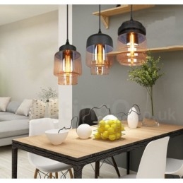 Rustykalna szklana lampa wisząca europejska lampa wisząca do salonu