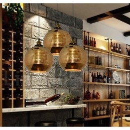 Europejska szklana lampa wisząca Cafe Pendant Lamp