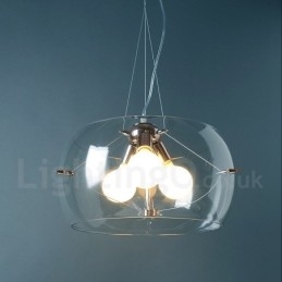 3 światła nowoczesne współczesne szkło wiszące lampa