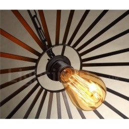1 Światło Rustykalna Lampa Wisząca Cafe Lodge Hemp Rope Lampa Wisząca