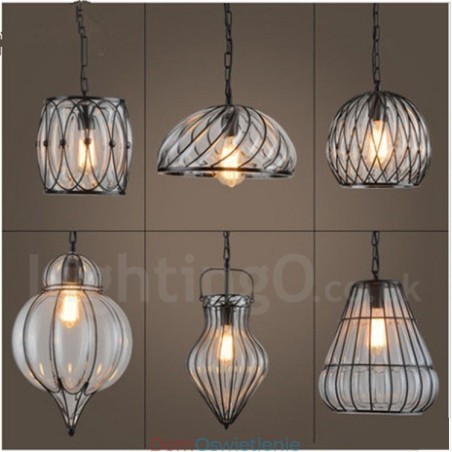 1 Światło Vintage Cafe Glass Pendant Light Loft Pendant Lamp 1 Światło Vintage Cafe Glass Pendant Light Loft Pendant Lamp