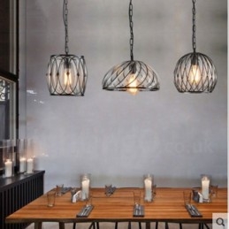 1 Światło Vintage Cafe Glass Pendant Light Loft Pendant Lamp