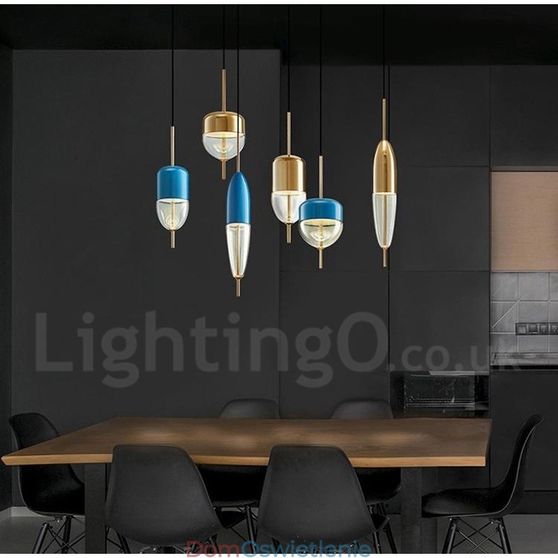 1 Światło Nowoczesna Współczesna Szklana Lampa Wisząca
