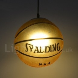 1 Światło Vintage Nowoczesny Współczesny Klosz Szklany Koszykówka Wisząca Lampa