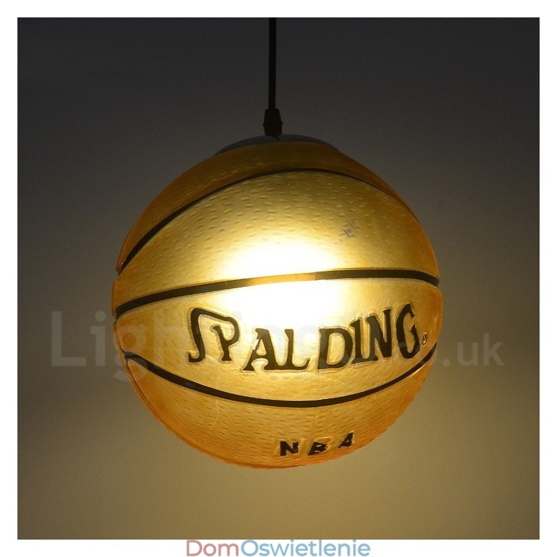 1 Światło Vintage Nowoczesny Współczesny Klosz Szklany Koszykówka Wisząca Lampa