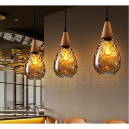 1 Światło Nordic Style Nowoczesna Współczesna Szklana Lampa Wisząca