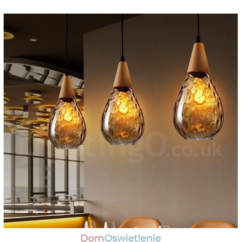1 Światło Nordic Style Nowoczesna Współczesna Szklana Lampa Wisząca