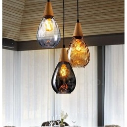 1 Światło Nordic Style Nowoczesna Współczesna Szklana Lampa Wisząca