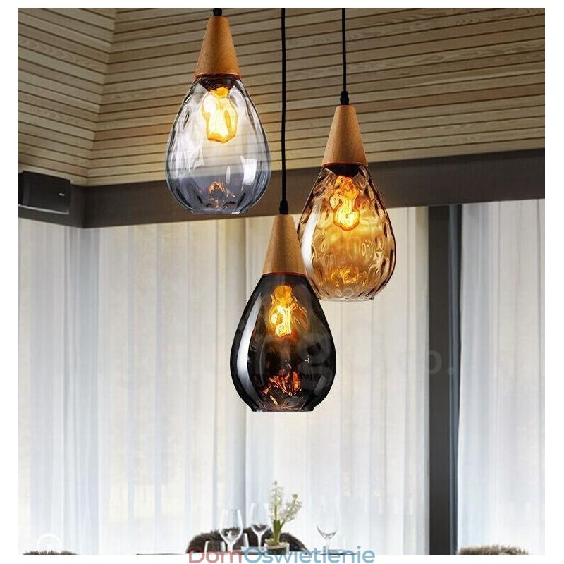 1 Światło Nordic Style Nowoczesna Współczesna Szklana Lampa Wisząca