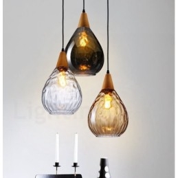 1 Światło Nordic Style Nowoczesna Współczesna Szklana Lampa Wisząca