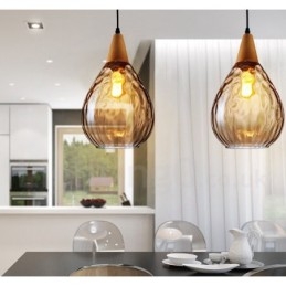 1 Światło Nordic Style Nowoczesna Współczesna Szklana Lampa Wisząca