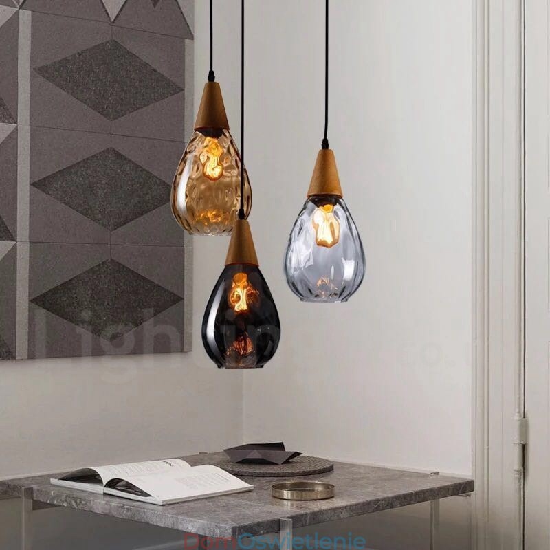 1 Światło Nordic Style Nowoczesna Współczesna Szklana Lampa Wisząca