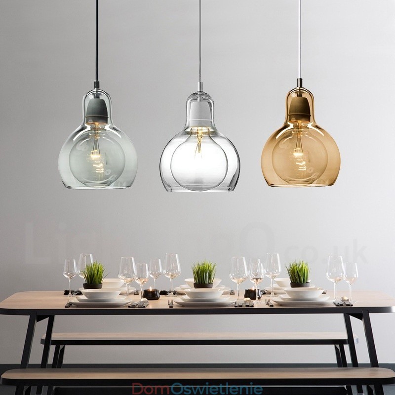 1 Światło Nordic Style Nowoczesna Współczesna Szklana Lampa Wisząca