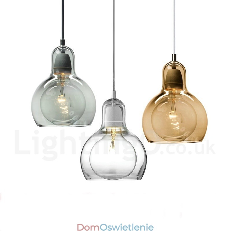 1 Światło Nordic Style Nowoczesna Współczesna Szklana Lampa Wisząca