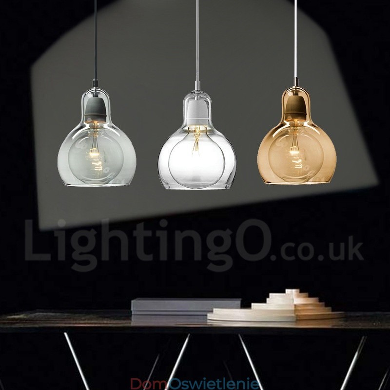 1 Światło Nordic Style Nowoczesna Współczesna Szklana Lampa Wisząca