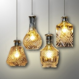 1 światło Rustic Lodge Glass Cafe Pendant Light