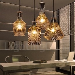 1 światło Rustic Lodge Glass Cafe Pendant Light