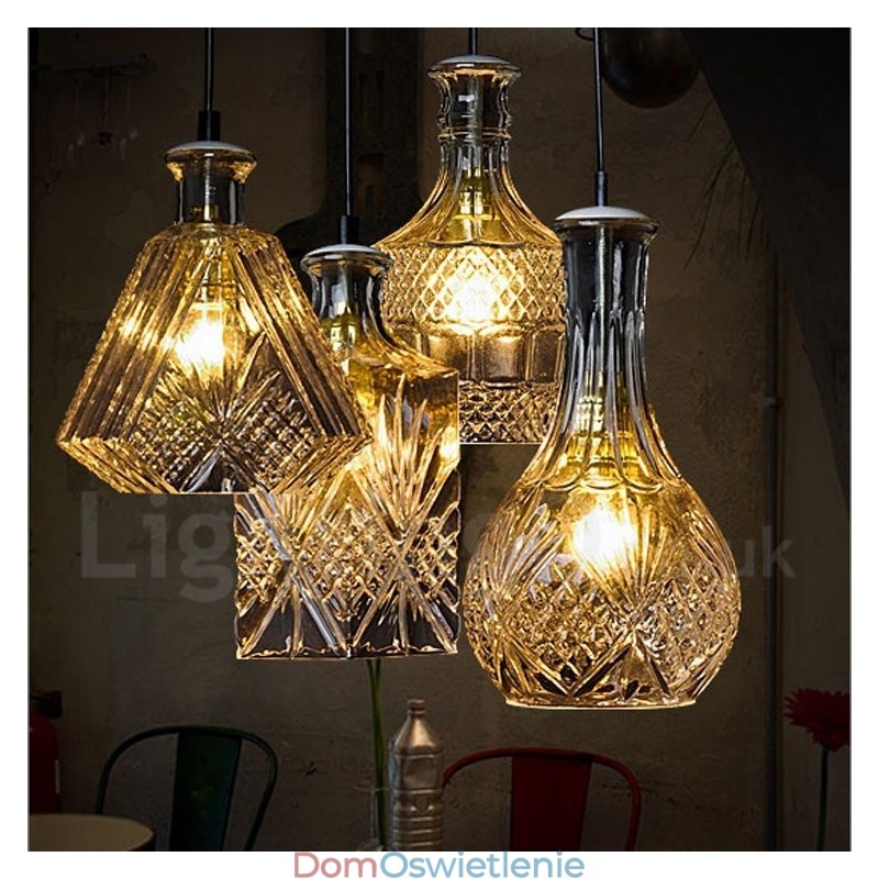 1 światło Rustic Lodge Glass Cafe Pendant Light