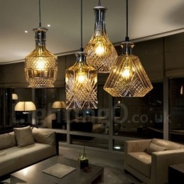 1 światło Rustic Lodge Glass Cafe Pendant Light