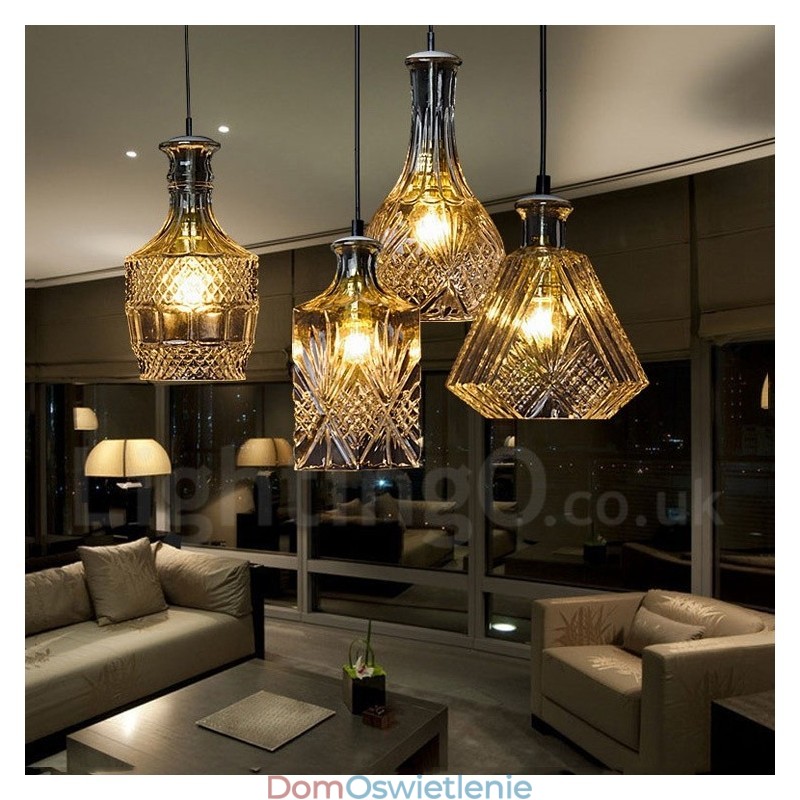 1 światło Rustic Lodge Glass Cafe Pendant Light