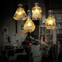 1 światło Rustic Lodge Glass Cafe Pendant Light