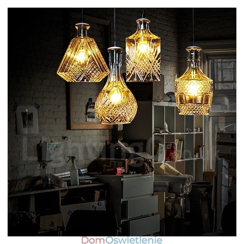 1 światło Rustic Lodge Glass Cafe Pendant Light