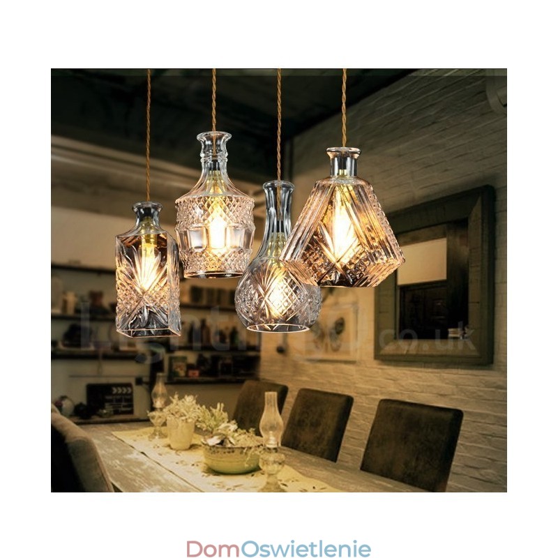 1 światło Rustic Lodge Glass Cafe Pendant Light