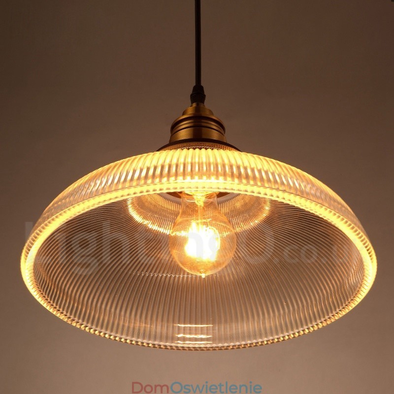 1 Światło Vintage Szklana Lampa Wisząca