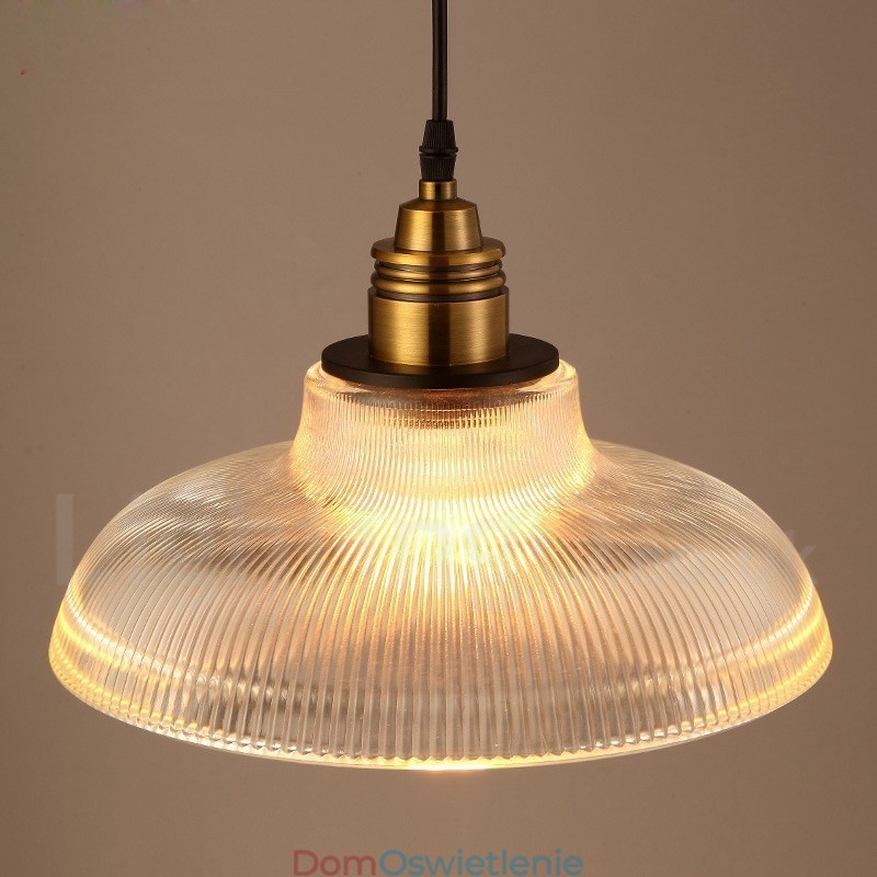 1 Światło Vintage Szklana Lampa Wisząca