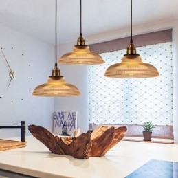 1 Światło Vintage Szklana Lampa Wisząca