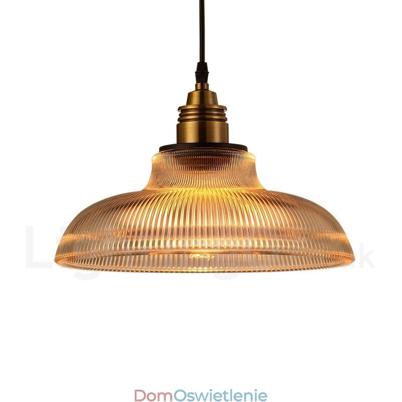 1 Światło Vintage Szklana Lampa Wisząca