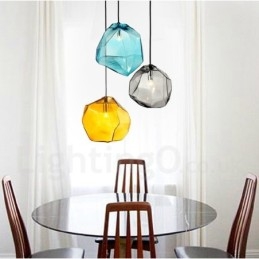 1-punktowa lampa wisząca Rustic Lodge z kloszem szklanym