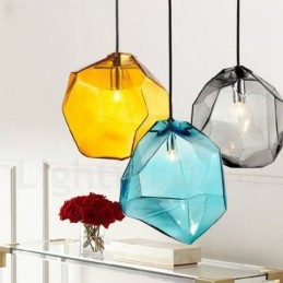 1-punktowa lampa wisząca Rustic Lodge z kloszem szklanym