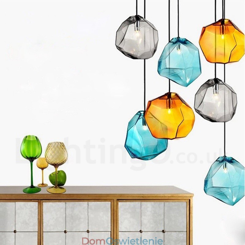1-punktowa lampa wisząca Rustic Lodge z kloszem szklanym