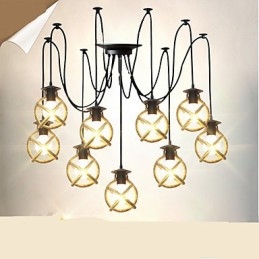 Lampa linowa Żyrandol Ubranie długie Kreatywne Niebiańskie Panny Rozrzucają Kwiaty. Lampa Pająk