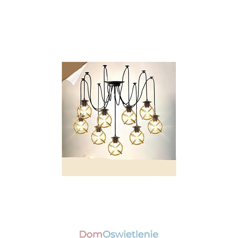 Lampa linowa Żyrandol Ubranie długie Kreatywne Niebiańskie Panny Rozrzucają Kwiaty. Lampa Pająk