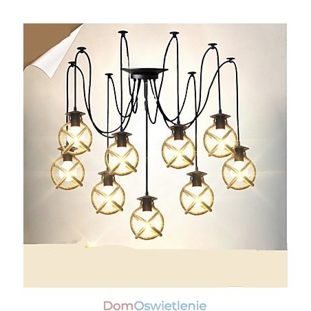 Lampa linowa Żyrandol Ubranie długie Kreatywne Niebiańskie Panny Rozrzucają Kwiaty. Lampa Pająk