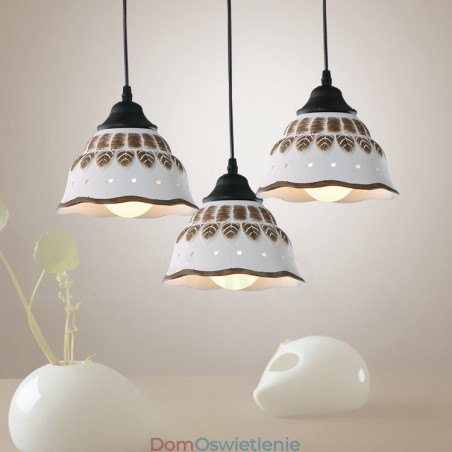 1-punktowa nowoczesna lampa wisząca z ceramicznym kloszem 1-punktowa nowoczesna lampa wisząca z ceramicznym kloszem