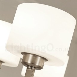 6-punktowy nowoczesny żyrandol z kloszem szklanym