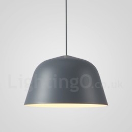 1-punktowa nowoczesna lampa wisząca ze stali z kloszem ze stopu aluminium