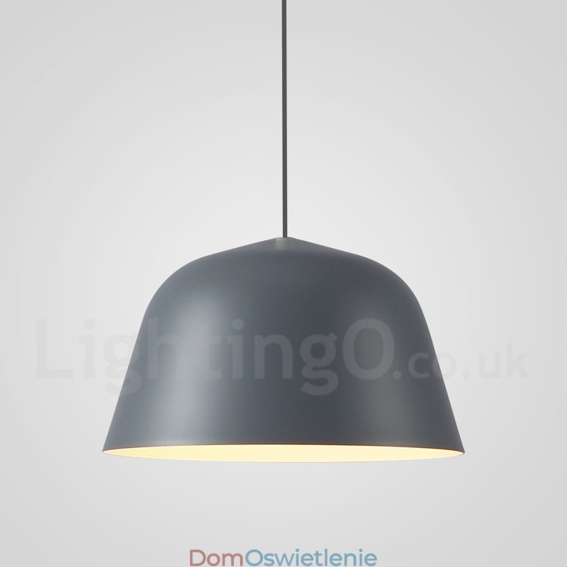 1-punktowa nowoczesna lampa wisząca ze stali z kloszem ze stopu aluminium