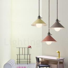 1-punktowa nowoczesna lampa wisząca ze stali ze stalowym kloszem