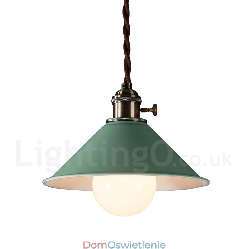 1-punktowa nowoczesna lampa wisząca ze stali ze stalowym kloszem